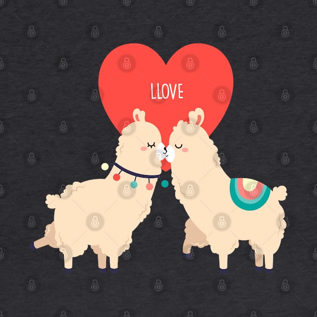 Llama love: Llove - Funny Llama Valentine's Day gift by Happy Lime